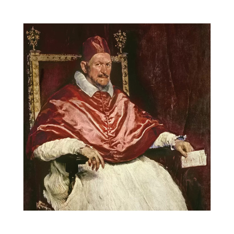 Portrait Of Pope Innocent X , 1650 by Diego Rodriguez De Silva Y Velazquez - Wrapped Canvas Print