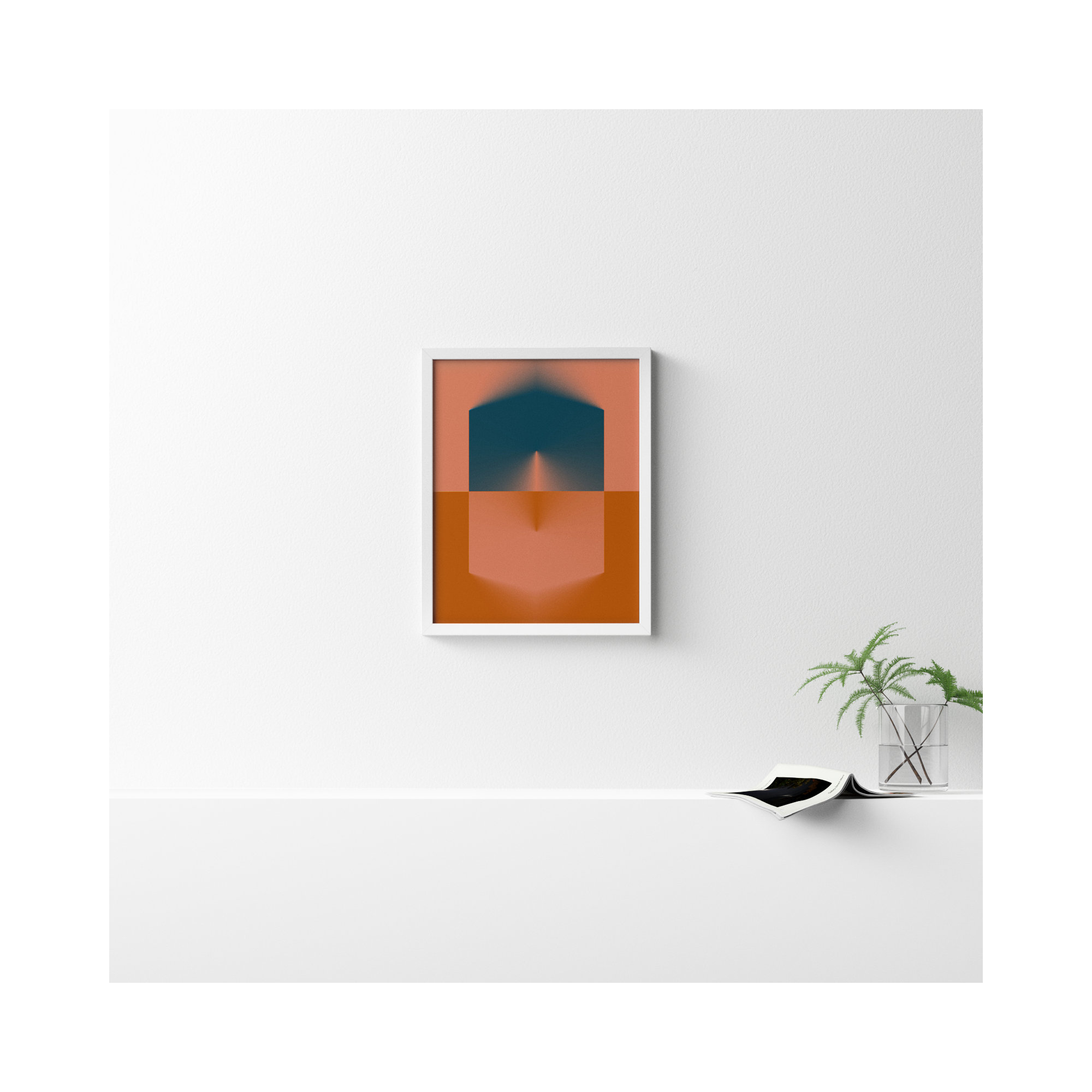 Capsule Collection 1 by Jacques Pilon, White Framed, 25" H x 20" W x 1.25" D