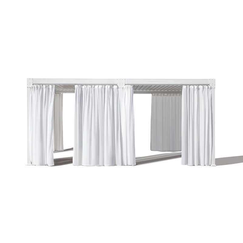 Pergola en aluminium à toit réglable, Beige, Abri pour voiture x P 16 po