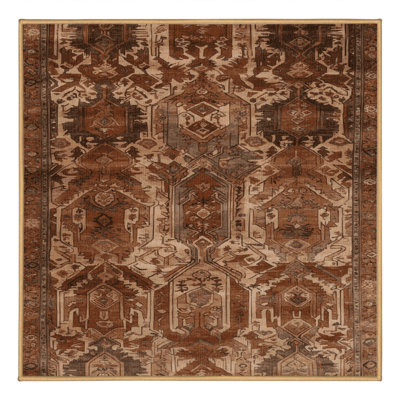 Tapis brun lavable à la machine