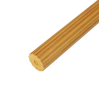 Tringle simple en bois de 1 pi 8 pi 1-3 / 8 po Acajou