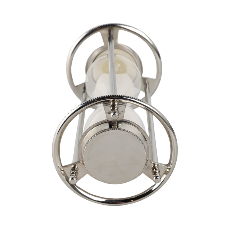 11" Verlice Metal Hourglass, Silver