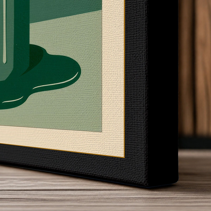 Luminous Flame Minimalist - Wrapped Canvas, 36x24 - 91.4 x 61.0 cm, Black Border