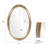 Traditional Oval Wood Framed Gold Accent Mirror