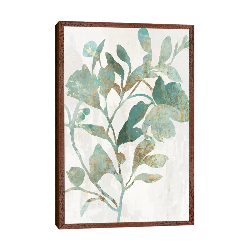 Rustic Flower I by Asia Jensen - Painting on Canvas, Classic Brown Wood Framed, 66.04cm H x 45.72cm W x 3.81cm D