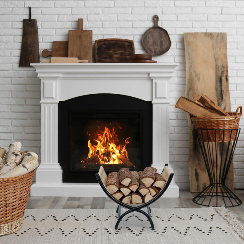 39.1cm W Metal Log Rack