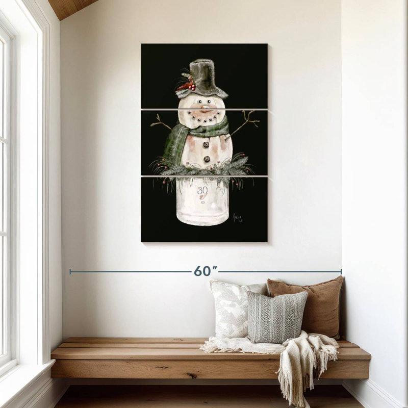 Bonhomme de neige Lelend dans un pot, H 45 po x l 28 po