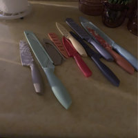 Farberware Tie Dye Pattern Knife Set with Shears and Blade Covers