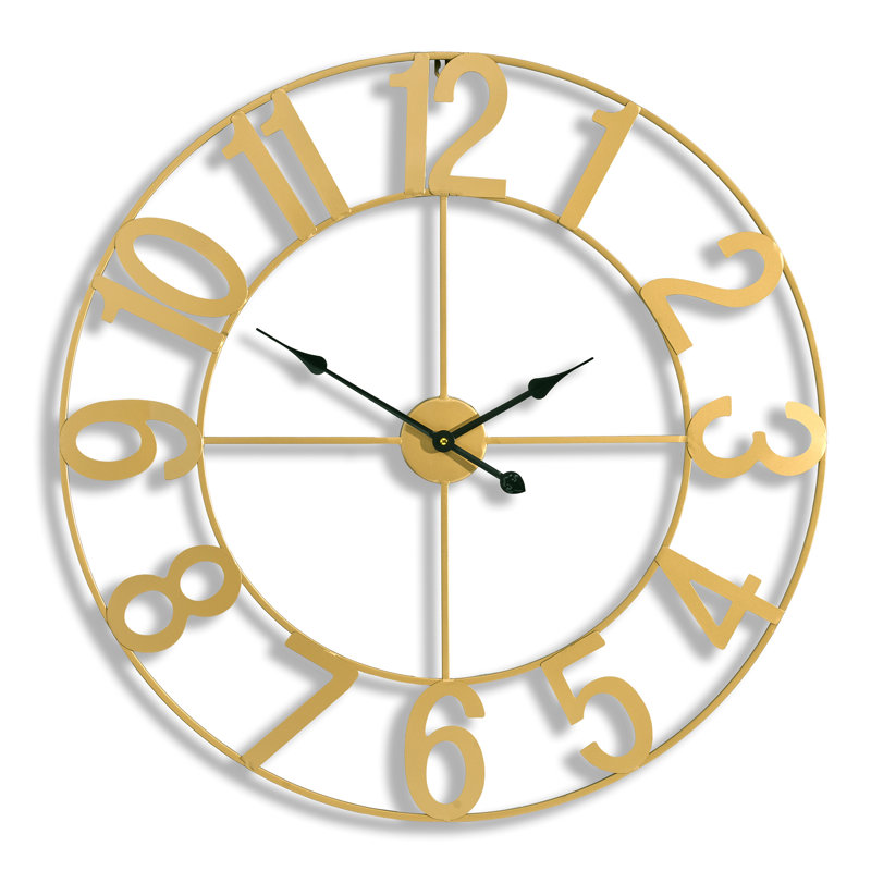 Grande horloge murale 32 po, Or