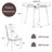 5-Piece Round Glass Dining Table Set-939838737-939838826-943463588