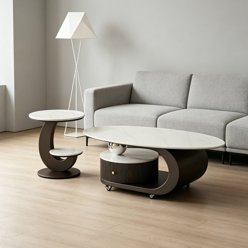 Selma, Blanc / Gris, H 17,71 po x L 51,18 po x l 27,55 po, Noir