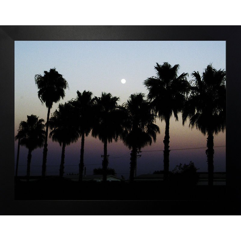 «California Sunset Moonrise» par Joseph Elliot - reproduction de photo, H 10,5 po x l 12,5 po x P 1,25 po, Pas de tapis
