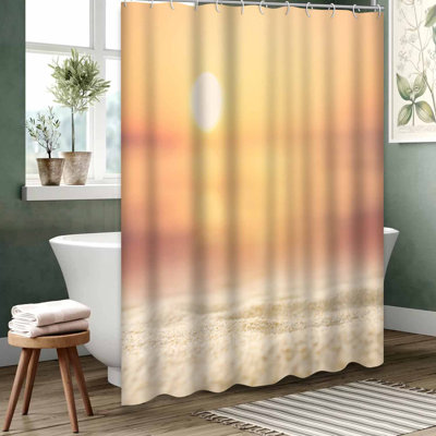 Rideau de douche transparent transparent, rideaux de douche pour la salle de bain avec 12 crochets