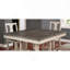 Ensemble de salle à manger 5 pièces rustique, hauteur comptoir, bois blanc, mobilier de salle à manger