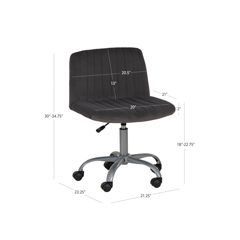 Morency Swivel Office Chair, Gray