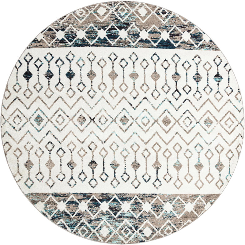 Abstract Indoor Rug, Round 10'