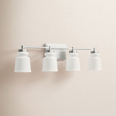 Gruene 4 Light Frosted Dimmable Vanity Light