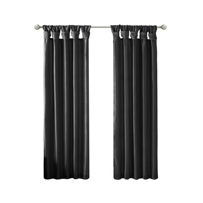 Twist Tab Lined Window Curtain Panel