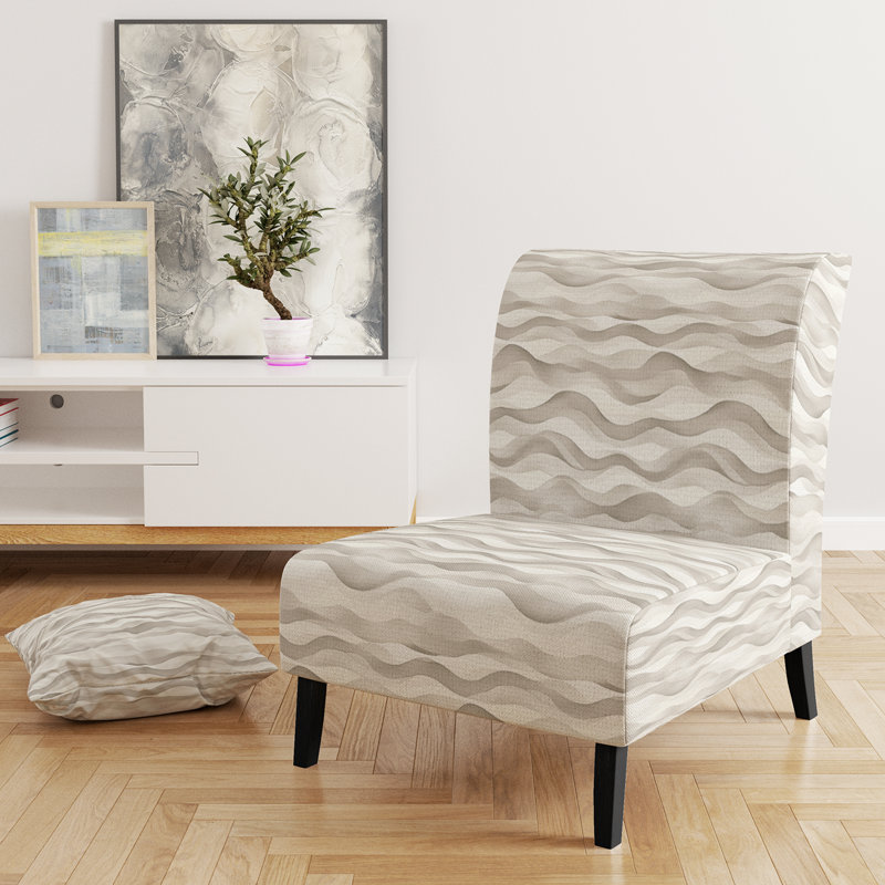 Fauteuil de chambre Coastal - Fauteuil de chambre beige Quiet Waves, Pantoufle sans accoudoirs