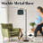 Arc Floor Lamp with Adjustable Lampshade Basketball design dark blue Standing Lamp 3 Color Temperatures Dimmable Tall Pole Lamp with Foot Switch for Bedroom