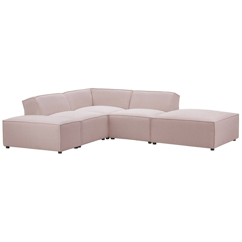 Avilee 5 Seater Corner Sofa , Pink