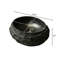 Lavabo de salle de bain 18 po, bassin ovale irrégulier en résine avec motif de pierre, gris foncé, design artistique, entretien simple, 3 choix de couleurs personnalisées, pas de robinet, bouchon de drain de lavabo sans trou de trop-plein