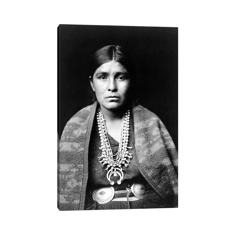 Navajo Woman, C1904 by Edward S. Curtis - Wrapped Canvas Print, 30.48 cm H x 45.72 cm W