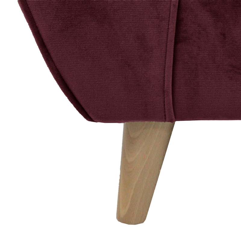 Rafe 4 Seater Velvet Sofa, Aubergine Velvet