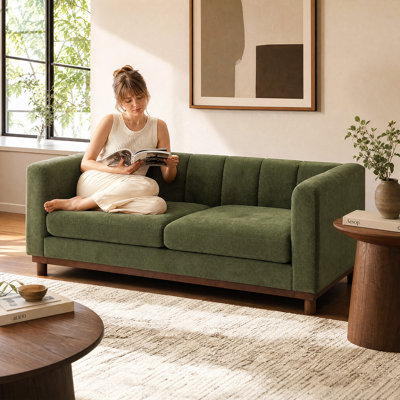 Élégant canapé de salon - causeuse moderne de 78,7 po avec siège profond et large