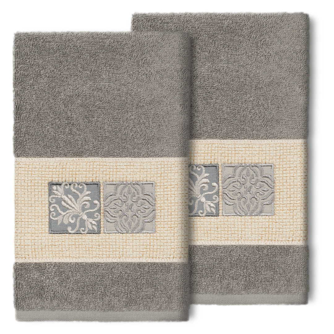 Vivian 2 Piece Turkish Cotton Hand Towel Set (Set of 2) Linum Home Textiles 
