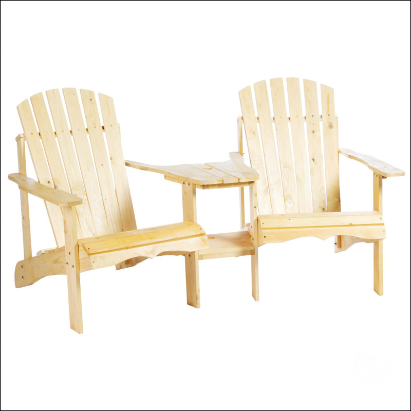 Chaise Adirondack en bois pour deux