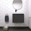 Meuble-lavabo simple 24 po avec plateau en résine Mikasia-590334245