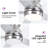 Low Profile 52" 5-Blades Indoor Flush Mount Ceiling Fan with Reversible DC Motor and Remote Control-1815329780