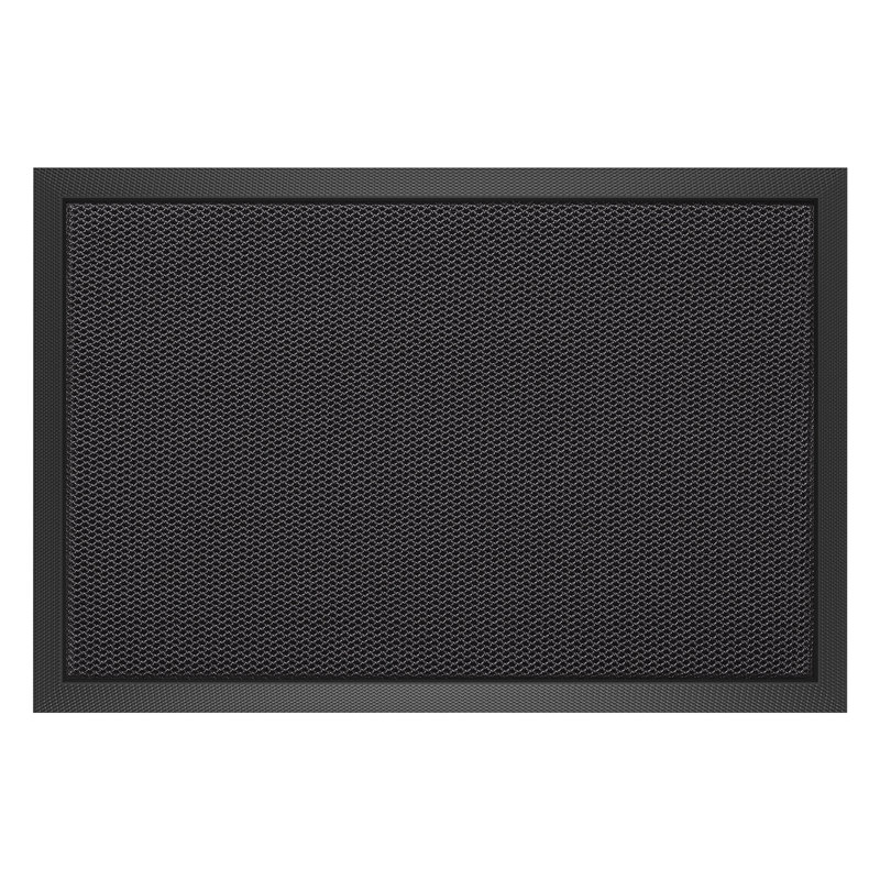 Paillasson antidérapant pour l'extérieur, Noir, L 17 po x L 30 po