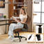 Fauteuil de bureau ergonomique en cuir pour le bureau à domicile, fauteuil de bureau pivotant avec roulettes et accoudoirs rabattables, petit fauteuil de jeu avec fonction berçante réglable, brun-2022489244