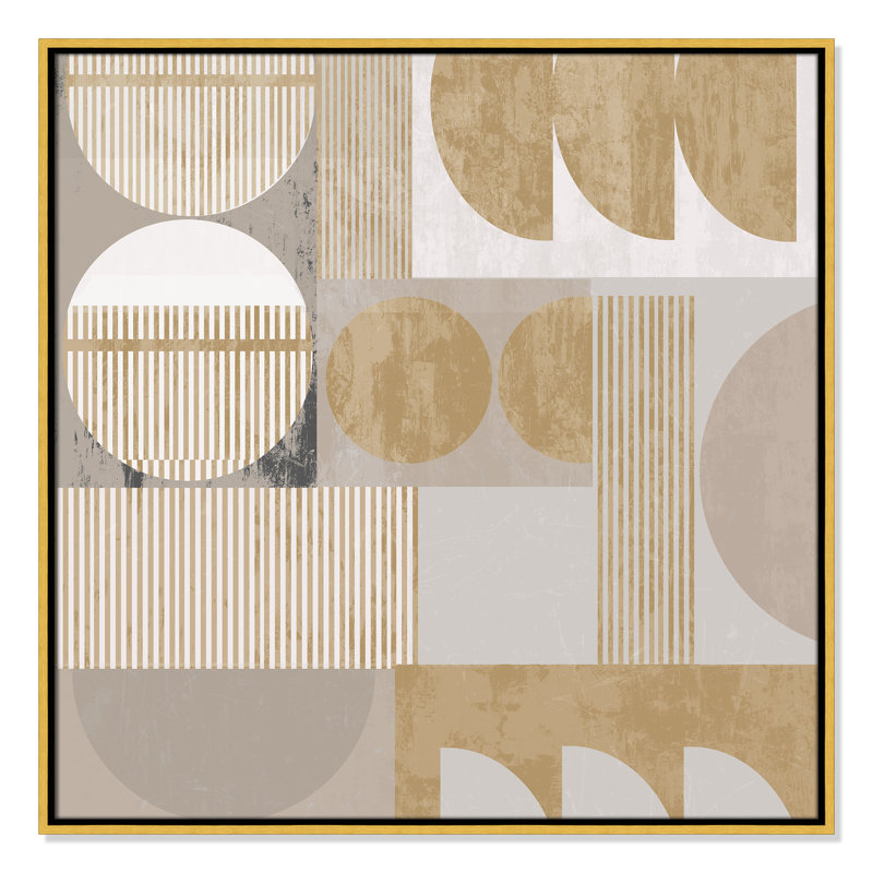Golden Balance I Print par , Toile avec cadre, Flotteur doré, L 31,5 po x H 31,5 po