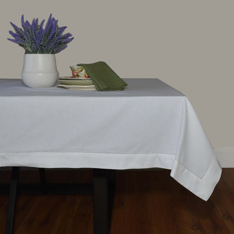 Nappe 100% coton Adérito, 60 po x 84 po, Blanc