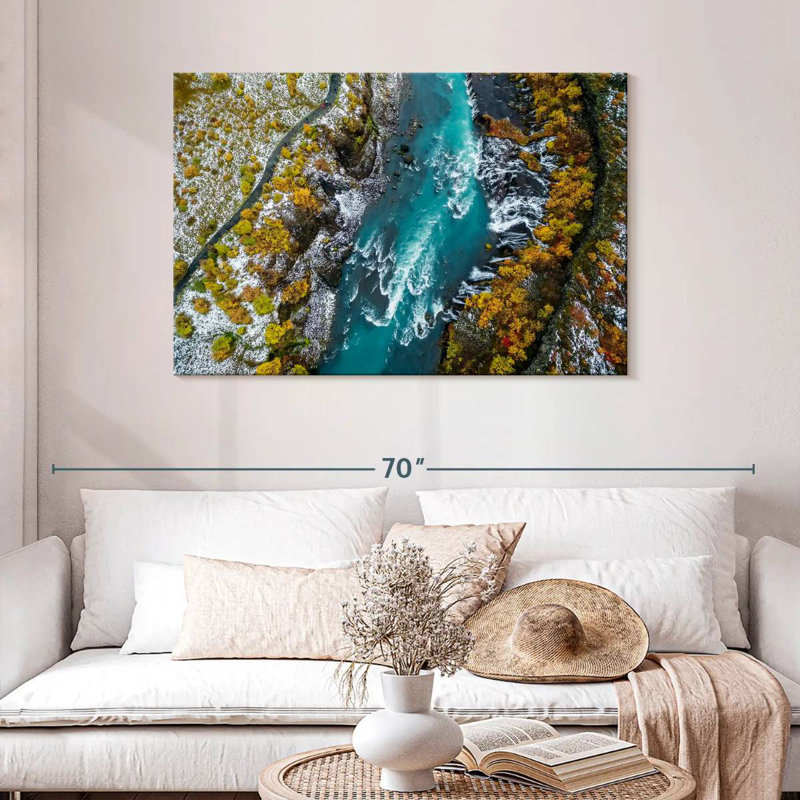 Alvord Hraunfossar Watefall, 30" H x 45" W