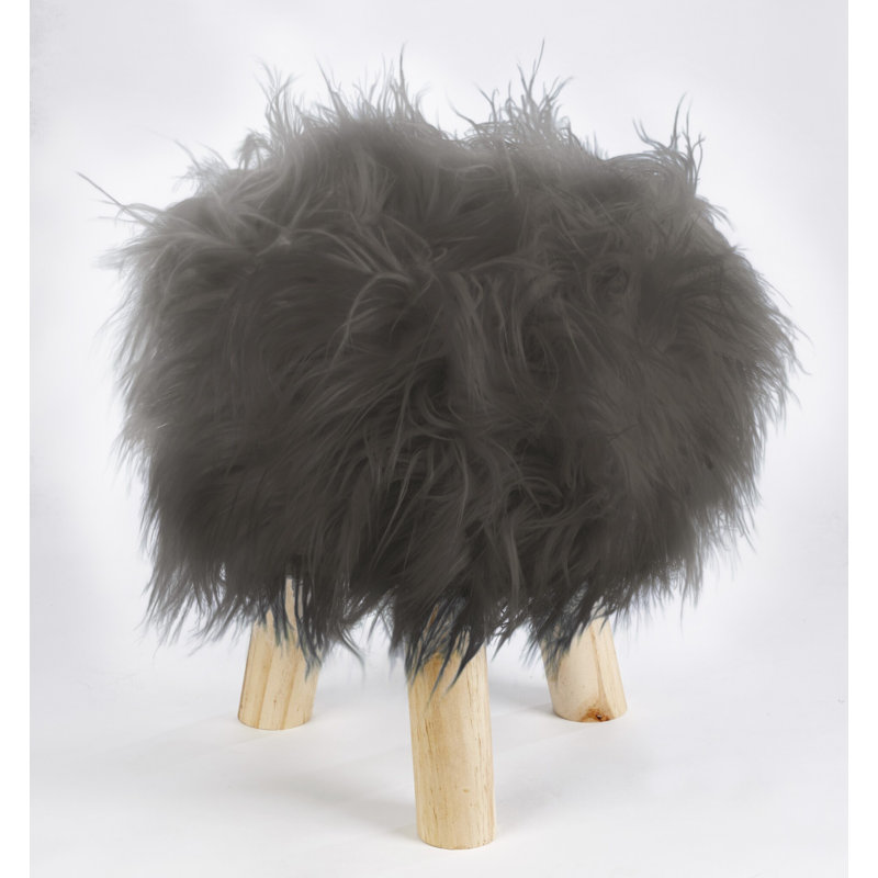 Manufactured Wood Accent Stool, Charcoal