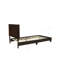Tête de lit ajustable moderne en similicuir brun avec lit simple 1pc-112649554