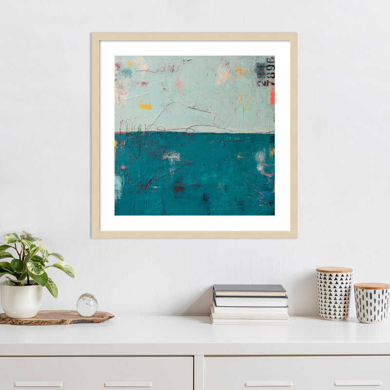 Blue Bay Hideaway by Erin Ashley Wood Framed Wall Art Print, 25" H x 25" W