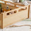 Lit double en bois massif pour enfants avec garde-corps pleine longueur pour enfants-174457120-174457122