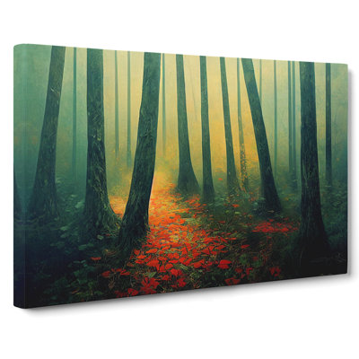 Pleasant Summer Forest - Wrapped Canvas