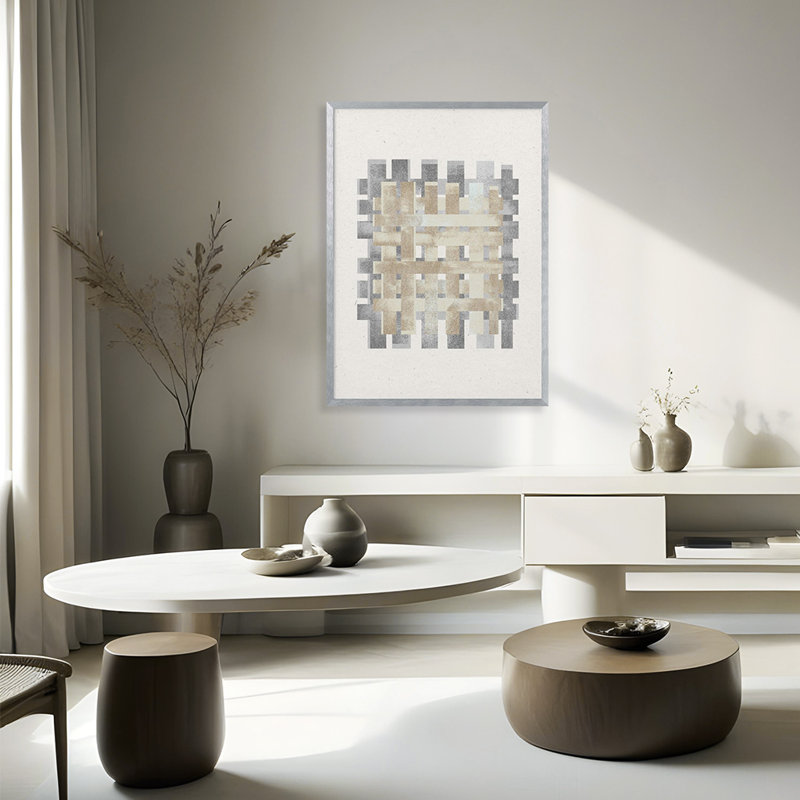 Abstrait "Motif sur motif n ° 2" par Miuus Studio, reproduction d'art encadrée, H 30 po x l 20 po