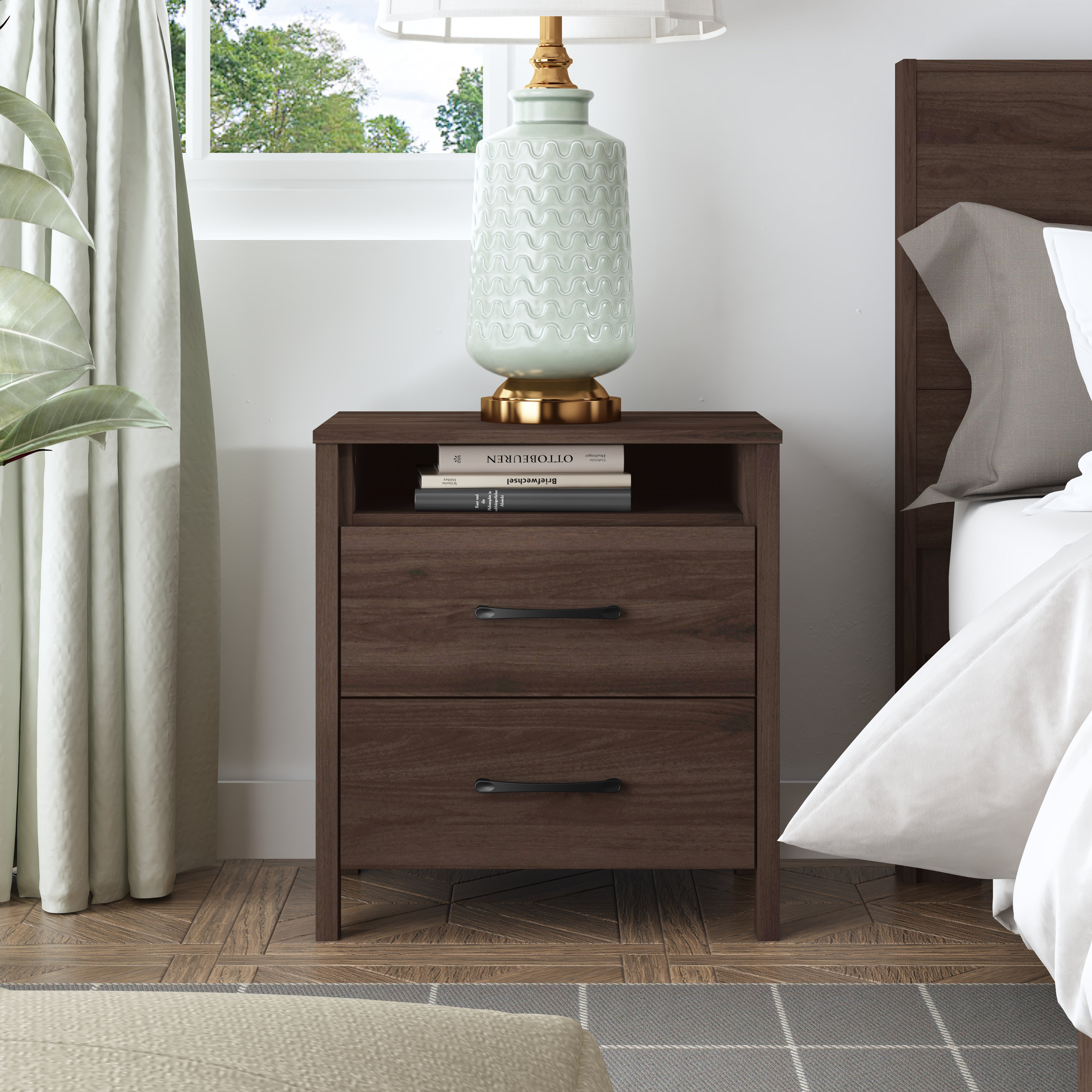 Wade Logan® Allysyn 22.7" 2 Drawer Nightstand & Reviews | Wayfair