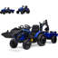 24V Kids Ride On Tractor, Excavator & Bulldozer w / Trailer, Digger, Shovel Bucket, télécommande, lumières DEL, musique