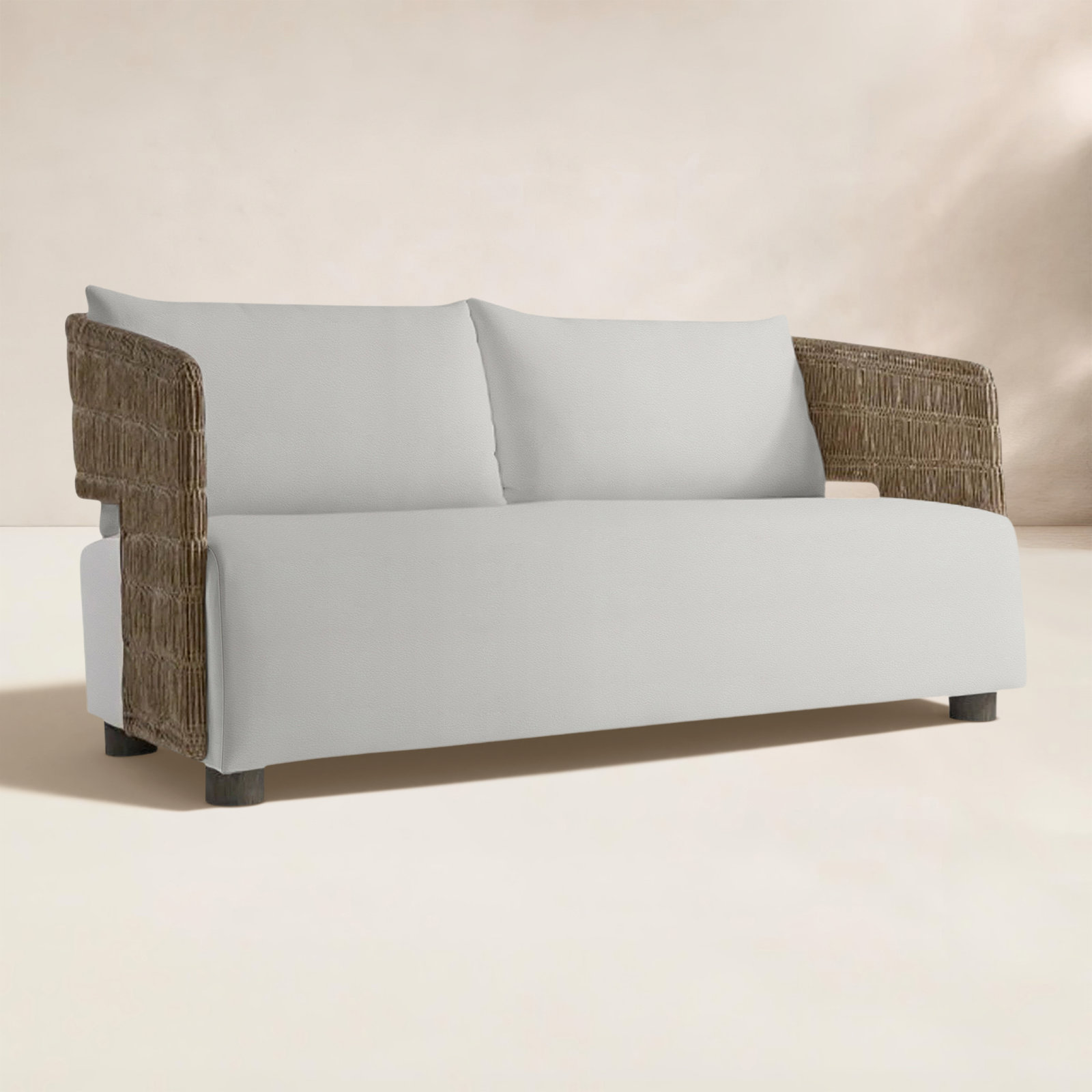 Maldives 72" Sunbrella® Patio Sofa, Light Gray Vinyl 6503-010
