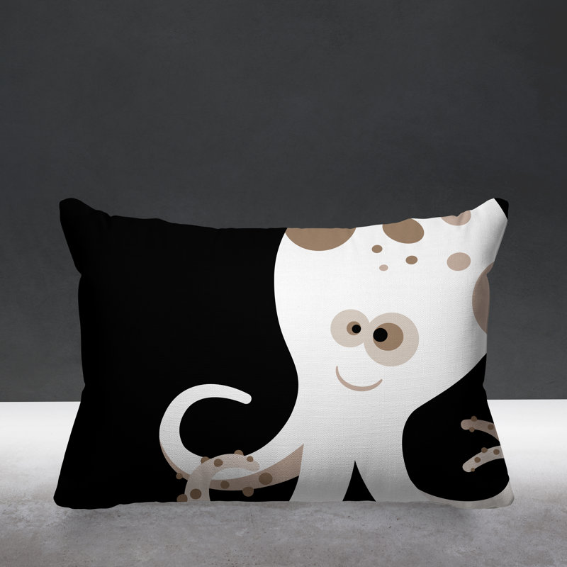 Coussin décoratif Octavious, Noir