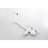 Standing High Flow Shower Faucets With Floor Mount Bathtub Faucet, Freestanding Tub Filler, Bendable Spout And Handheld - White Stainless Steel Filler Movable Cylinder