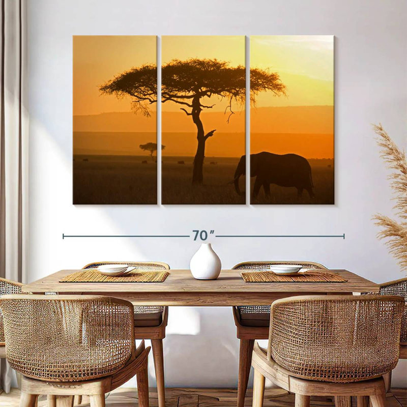 Lone Elephant, 42" H x 65" W